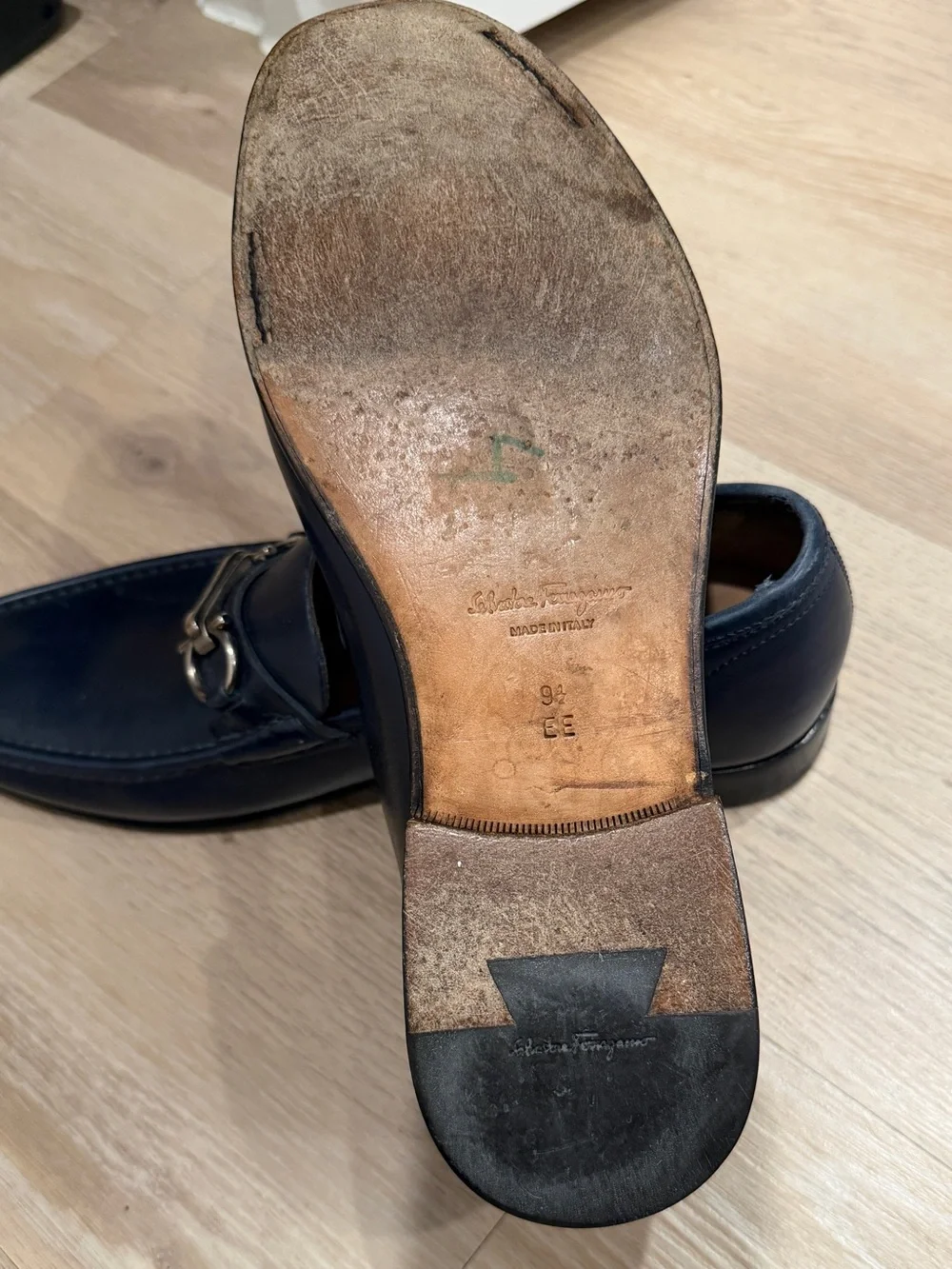 Salvatore Ferragamo Black Leather Bit Loafers